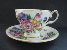Teacup and Saucer Set by Queen Anne England