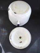 Antique Kitchen Pot White Enamel