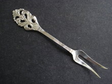 Condiment Serving Fork Ornate Handle