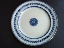 Art Deco Plate Flow Blue