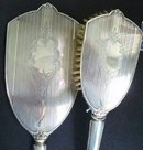 Dresser Set Mirror and Brush English Sterling