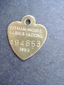 Rabies Vaccine Brass Tag
