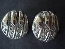 Clip Earrings by Monet Silver Tone