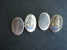 W R C N S STERLING CUFF LINKS