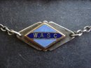 Sterling W A S C Bracelet Signed 1945