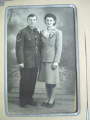 1945 Photo Soldier and Young Lady