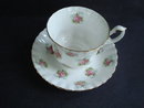 Vintage Cup and Saucer Forget Me Not Rose