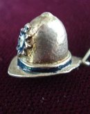 3D Sterling Nuvo Charm Firemans Hat