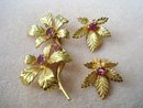 Luxurious Brooch and Earrings Matching Clip Style Set