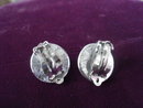 Marvelous Vintage Earrings Silver Tone Frame with Pearl