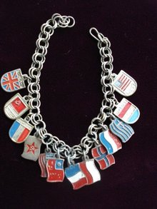 Unique Charm Bracelet International Flags