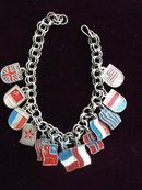 Unique Charm Bracelet International Flags