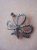 Silver Marcasite Brooch