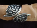Sterling Cuff Bracelet Large - Embossing