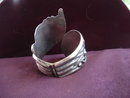 Sterling Cuff Bracelet Large - Embossing