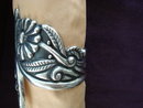 Sterling Cuff Bracelet Large - Embossing