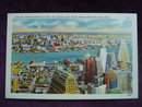 Collectible Linen Postcard Brooklyn Skyline New York