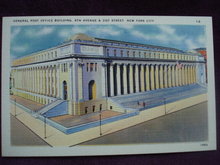 Collectible Linen Postcard Post Office Bldg New York