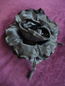 Black Satin Rose for Dress or Millinary