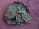 Black Satin Rose for Dress or Millinary