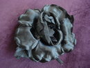 Black Satin Rose for Dress or Millinary