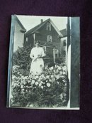 Real Photo Lady and Flowers