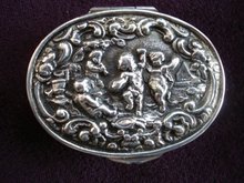 Victorian Sterling Patch Box Oval