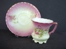 Antique Demitasse Set Pink Luster
