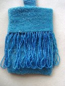 Antique Beaded Bag Shimmering Blue
