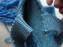 Antique Beaded Bag Shimmering Blue