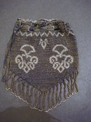 Beaded Evening Bag Silver and Black