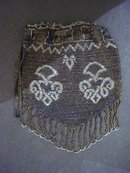 Beaded Evening Bag Silver and Black
