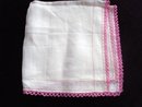 Vintage Irish Linen Handkerchief Lace Border