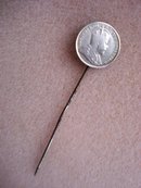 Silver Coin Stickpin Royal Edward VII
