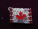 Rhinestone Charm Canadian Flag