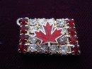 Rhinestone Charm Canadian Flag