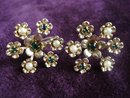 Rhinestone Pearl Earrings