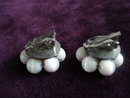 Antique Earrings Faux Moonstone