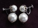 Traditional Pearl Earrings Screw Back