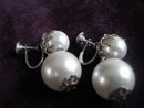 Traditional Pearl Earrings Screw Back