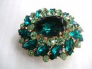 Pretty Rhinestone Brooch Oval Shape