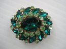 Pretty Rhinestone Brooch Oval Shape