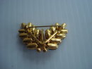 Rhinestone Brooch Black and Gold Stones