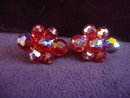Superb Quality Sherman Earrings Ruby Red Color