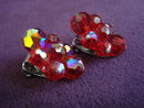 Superb Quality Sherman Earrings Ruby Red Color