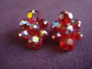 Superb Quality Sherman Earrings Ruby Red Color