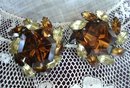 Fabulous Topaz Rhinestone Earrings