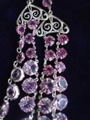 Crystal Necklace Pink and Silver