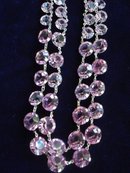 Crystal Necklace Pink and Silver
