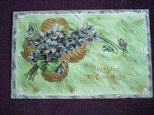 Postcard Birthday Greetings 1909